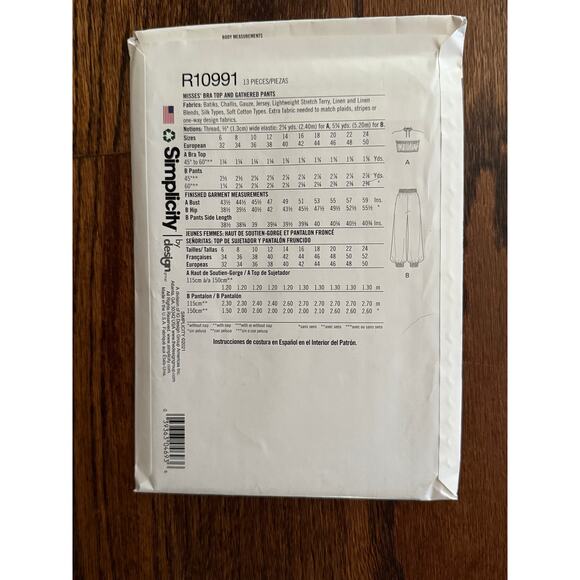 UC FF Simplicity 10991 Mimi G Style Halter Top Jogger Pants StreetStyle SZ 6-14 - Picture 3 of 5